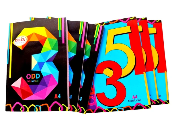Delta Long Size Register - 212 Pages | Single Line | A4 - 29.7cm X 21.0cm | Pack Of 6 Notebooks | Long Size Ruled Notebooks for School Students - Staple Binding, A4 Size