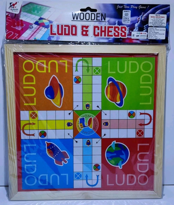 Generic Wooden Ludo & Chess