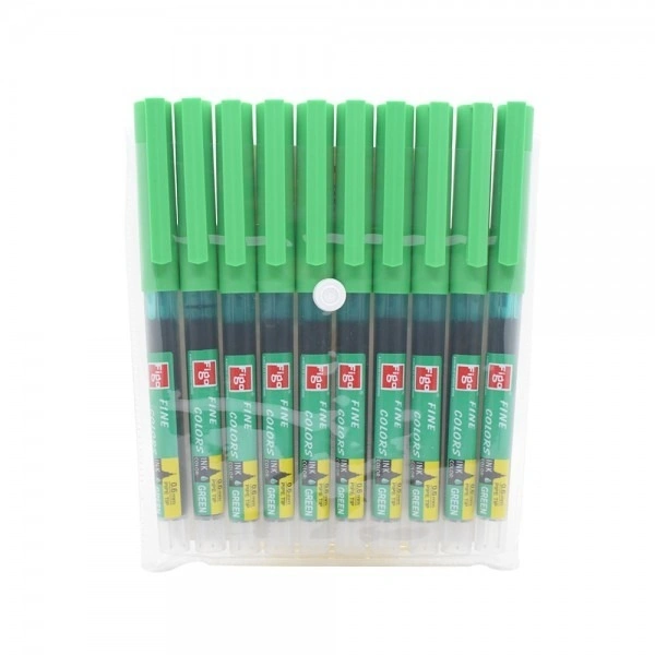 Figo Fine Pen- Green Ink (pack of 2)