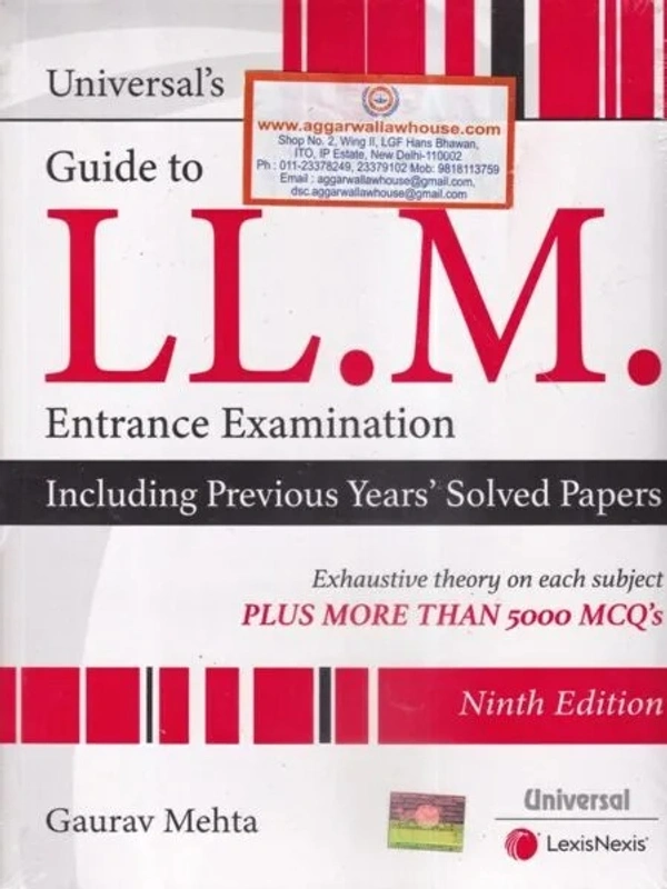 llm entrance exam 2021 Universal’s Guide to LLM Entrance Examination Including Previous Year’s solved Papers by Gaurav Mehta Edition 2022 0 Overview Specifications Related Products ₹995.00 ₹846.00 ADD TO CART -15% llm entrance exam 2021 Universal’s Guide to LLM Entrance Examination Including Previous Year’s solved Papers by Gaurav Mehta Edition 2022 - Gaurav Mehta (Author)