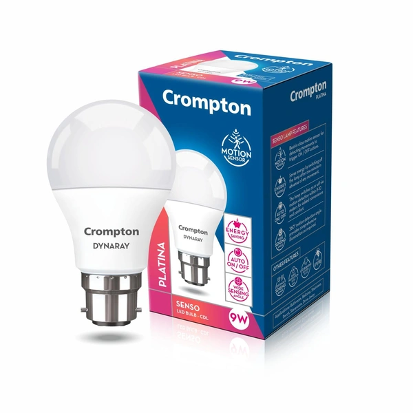 Crompton 9W Motion Sensor LED Bulb - 6000k