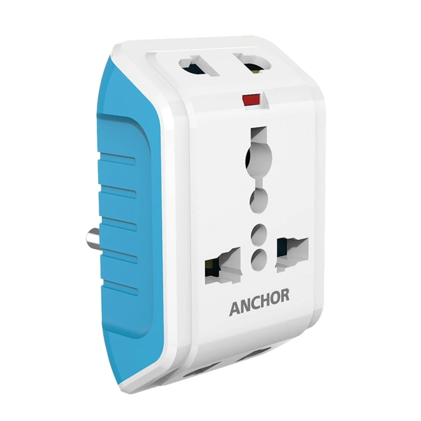 Anchor 6A 3 Pin Multiplug Adaptor with Surge Protection - 22843 Anchor