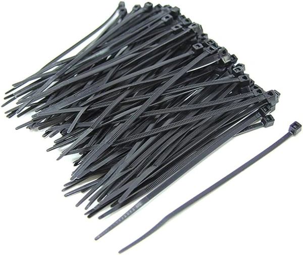 150MM Cable Tie / Wire Tag (Pack of 100) - Black