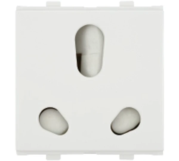 Anchor Penta Modular Twin Socket 6/16A- 65205 White - White