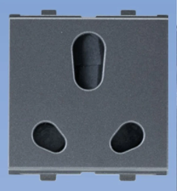 Anchor Penta Modular Twin Socket 6/16A Grey