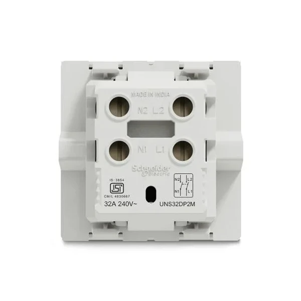 Schneider Unica Pure-32A DP Switch With Indicator, White
