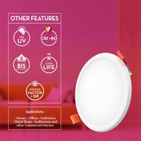 Crompton Led Star Lord Recess Panel Round - 6k - 12W - 6" Cutting