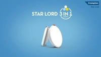 Crompton Star Lord Recess 3in1 Color Changing Led Panel Round - 10W- 4" Cutting