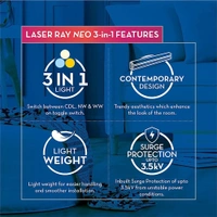 Crompton 20W Batten Laser Ray Neo 3 IN1