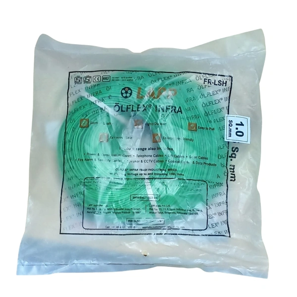 LAPP 1 sqmm FRLSH Copper Wire 180Mtr Lapp - Green
