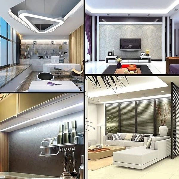 Neon Flexible Strip Led Light 5Mtr with adaptor cord - White