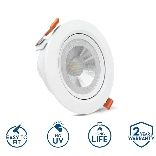 Crompton Tiltable Spotlight Star Aura 6W - Warm White (3k)