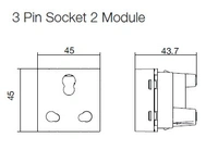 Hager 6 / 16A Socket White Protruded - WSNSK42