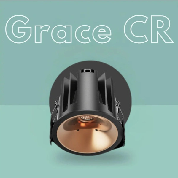 Neptune Lights LED COB GRACE CR Black & Rose Gold - 7W - Warm White 3K