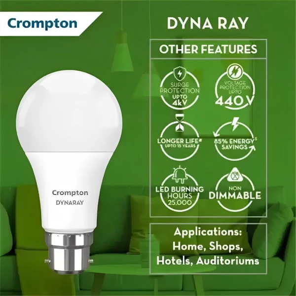 Crompton 12W Led Bulb 6K - B22