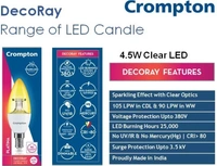 Crompton 4.5W LED E14 WW Clear Lens Candle Lamp