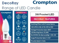 Crompton 4.5W LED E14 WW Frosted Candle Lamp