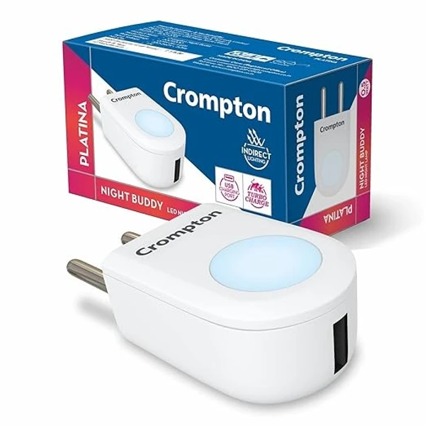 Crompton Night Buddy 0.5W with USB Charge Cool Day Light