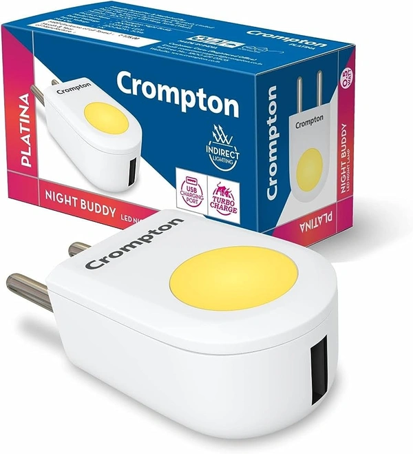 Crompton Night Buddy 0.5W with USB Charge Cool Day Light