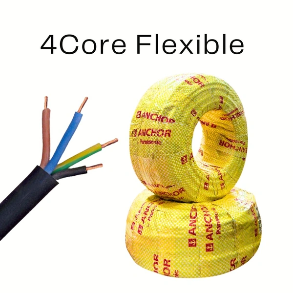 Anchor 4 Core Copper Flex Cable 100 Mtr Coil - 6.0 Sqmm x 4 Core