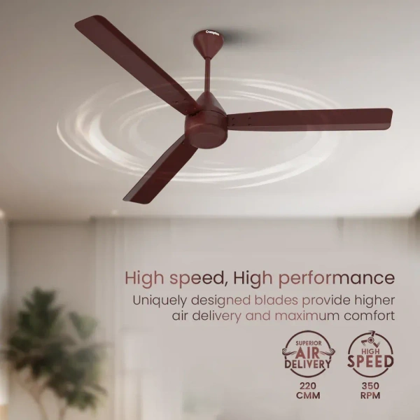 Crompton Energion Groove Ceiling Fan- Brown
