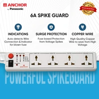 Anchor Spike Guard 4 Socket & 1 Switch - 4 Mtr Wire - 22048
