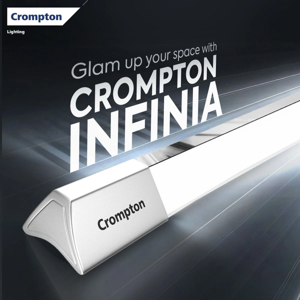 Crompton Infinia 24W 4Ft Led Triangular Shape, Chrome Finish Batten Crompton