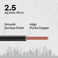 Polycab Etira FR Wire 2.5 Sqmm 90Mtr - Black