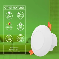 Crompton 3W Led Downlight Star Deep Glaze Pro - 6000K
