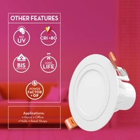 Crompton 9W Led Downlight Star Glaze Pro - 6000K
