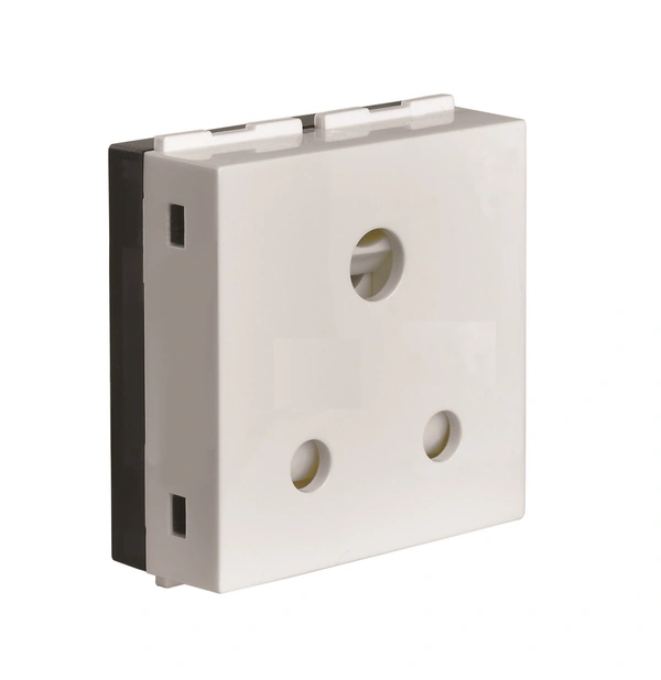 Lisha 6A 3 Pin Socket - White