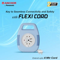 Anchor Cherry 6A Flex Box 3Pin 4Mtr - 5220 - 