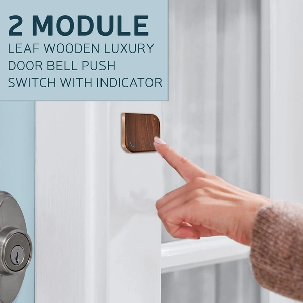 Anchor 6A 2M Door Bell - Leaf Wooden Luxury - 8420
