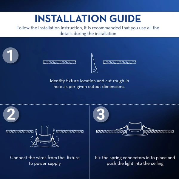Crompton 3W Led Downlight Star Deep Glaze Pro - 6000K