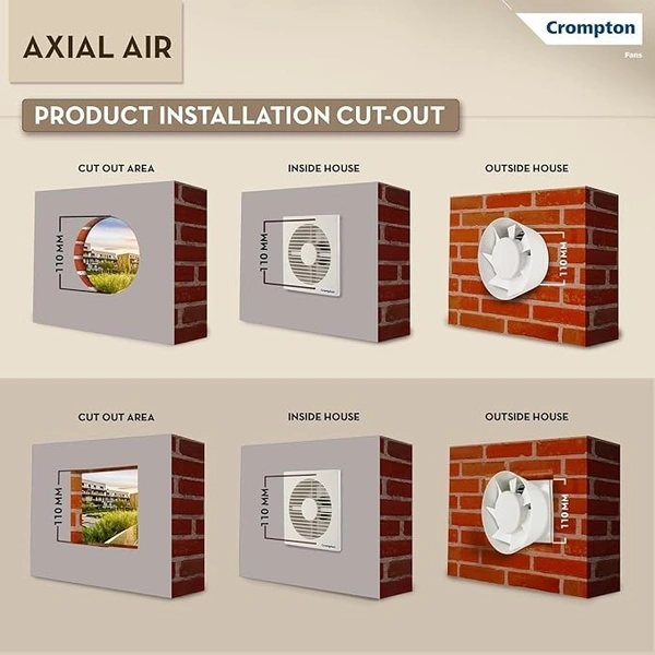 Crompton Axial Air Exhaust Fan 150mm