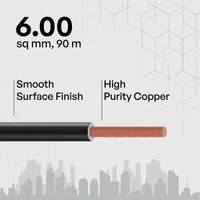 Polycab Etira FR Wire 6.0 Sqmm 90Mtr - Red