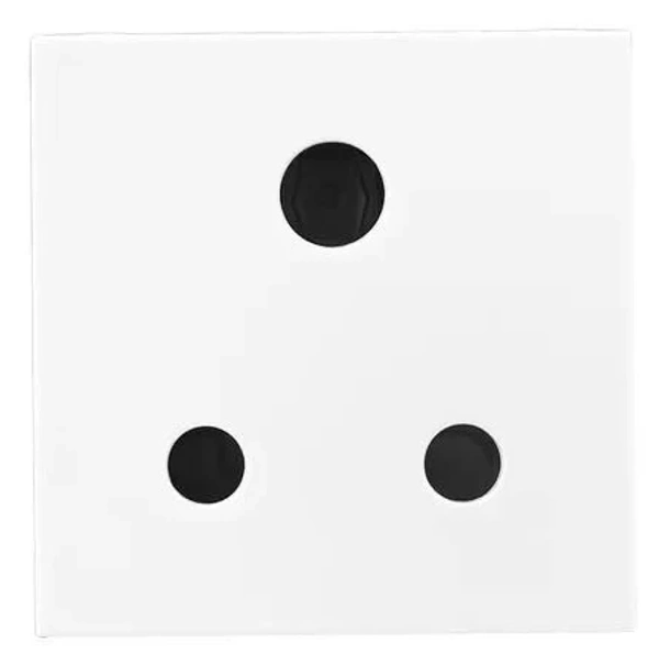 Hager 6A Indian 3Pin Socket White - WSNSK72