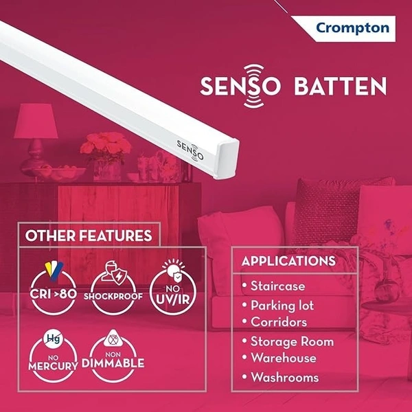 Crompton Motion Sensor 20w Batten / Tube Light 