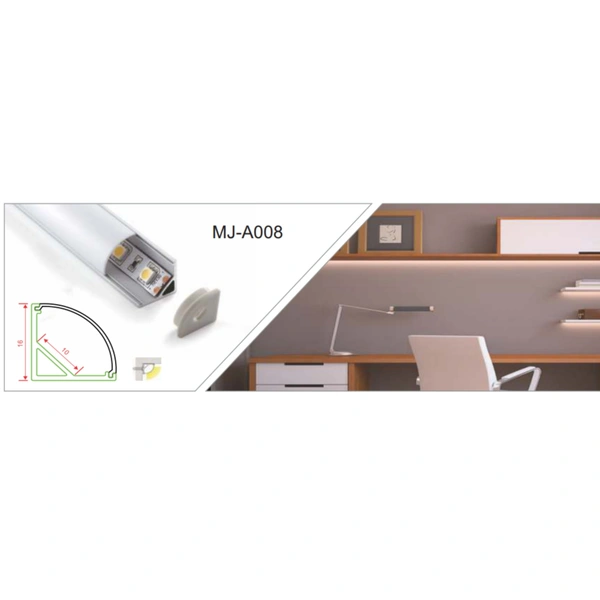 15MM Surface Corner Aluminium Profile (MJ-A008) 2Mtr Length