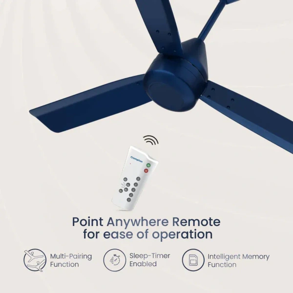 Crompton Energion Groove Ceiling Fan- Majolica Blue