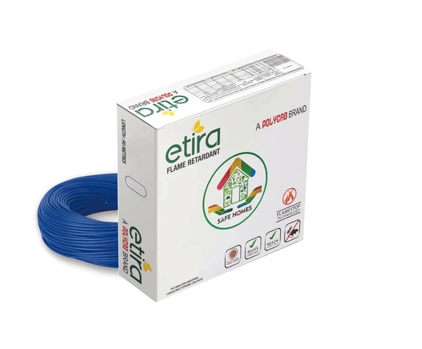 Polycab Etira FR Wire 1.0 Sqmm 90Mtr - Blue