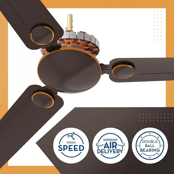 Crompton Montania 1200mm Ceiling Fan 1 Star - Smoked Brown