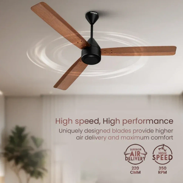 Crompton Energion Groove Ceiling Fan- Dark Cherrywood