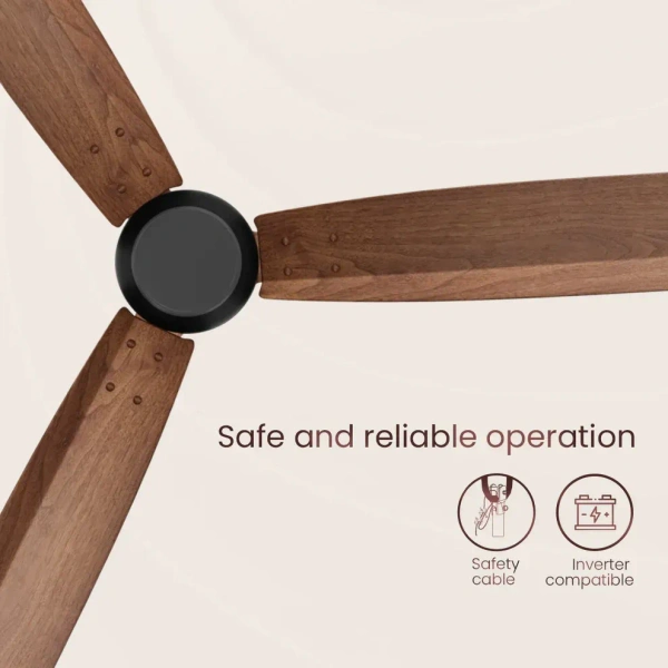 Crompton Energion Groove Ceiling Fan- Dark Cherrywood