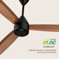 Crompton Energion Groove Ceiling Fan- Dark Cherrywood