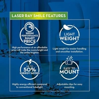 Crompton 20W 4Ft Led Batten Laser Ray Smile 6k