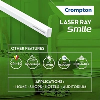 Crompton 20W 4Ft Led Batten Laser Ray Smile 6k