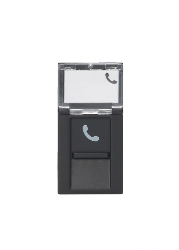 Hager RJ11 Telephone Socket Anthracite (Black) - WSNDS11A