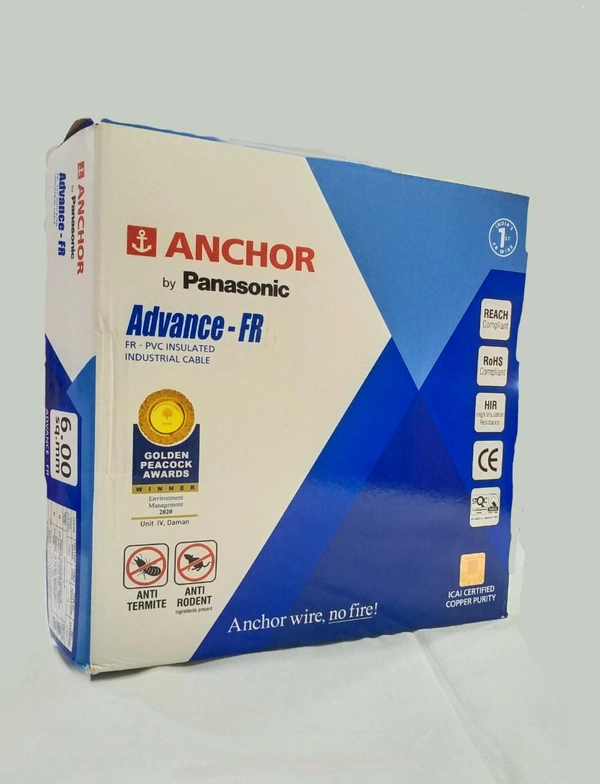 Anchor FR Wire 6.0 Sqmm 90Mtr - Blue
