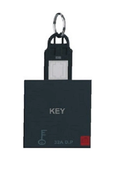 Anchor Roma Black Keytag Switch With Key Ring 32A DP